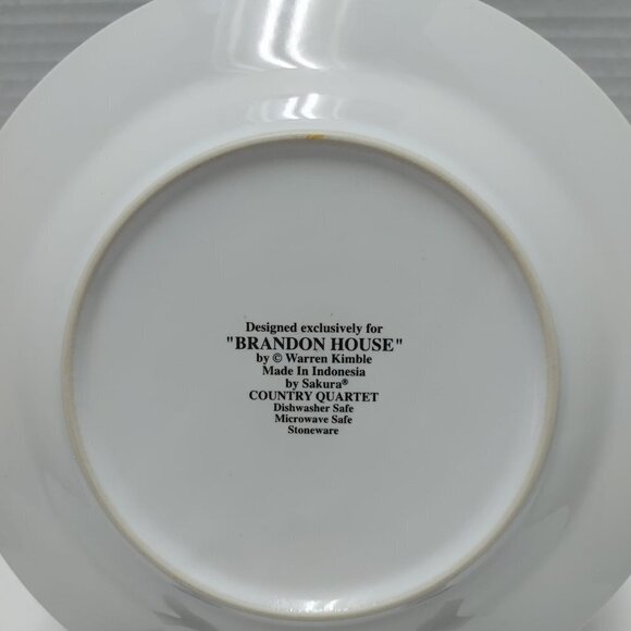 ⭐️2/$30 - Sakura Brandon House Country Quartet Rooster BLUE Plate Farm Decor - Picture 2 of 3